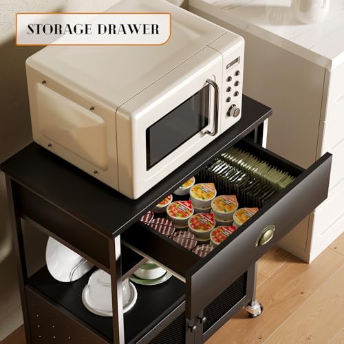 Coffee Bar Cart Cabinet