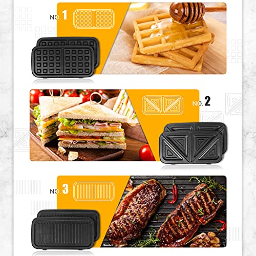 Waffle Maker with Removable Plates