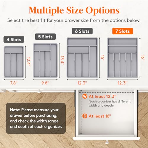 Silverware Drawer Organizer Tray