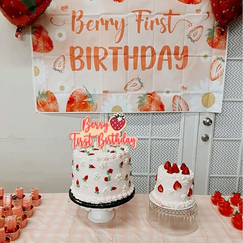 Berry First Birthday Cake Topper