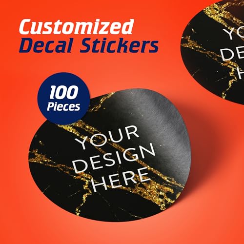 Custom Vinyl Stickers Your Image (100 Count)