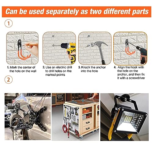 Large Heavy Duty Magnetic Garage Hooks