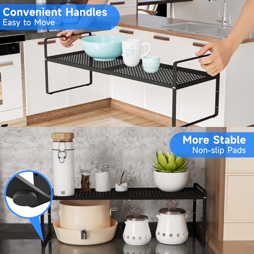 Expandable Kitchen Shelf Organizers (3 Count)