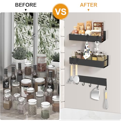 4 Pack Magnetic Spice Rack for Refrigerator