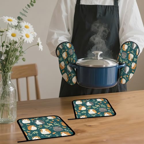 Cute Guinea Pig Oven Mitts and Pot Holders (4 Count)
