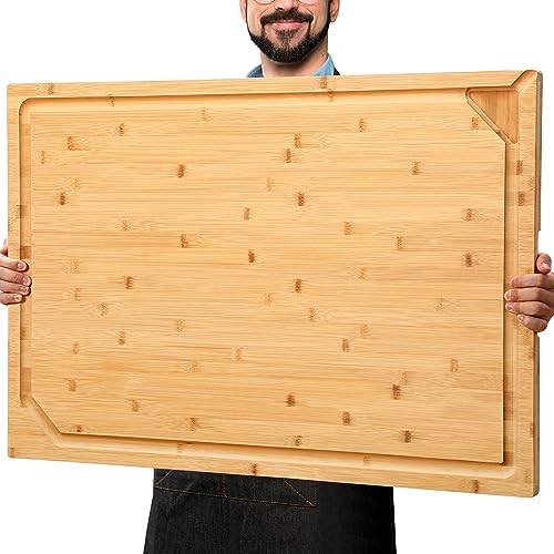 30 x 20 Extra Large Bamboo Cutting Board for Kitchen