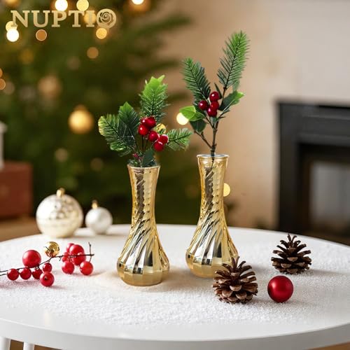 Gold Glass Bud Vase (6 Count)