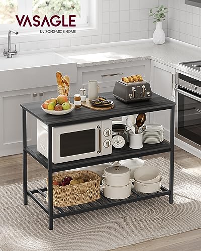 Kitchen Island with 3 Shelves