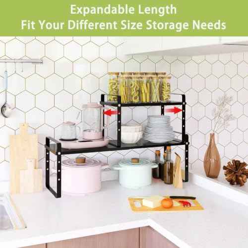 Expandable Cabinet Shelf Organizer Rack