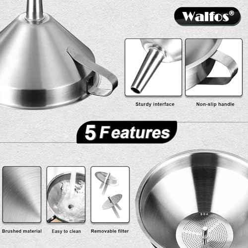 Stainless Steel Funnel (4 Count)