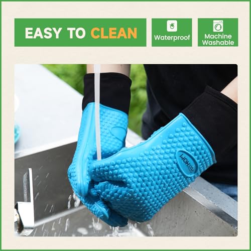 BBQ Gloves Grilling Gloves Heat Resistant Oven Gloves (2 Count)