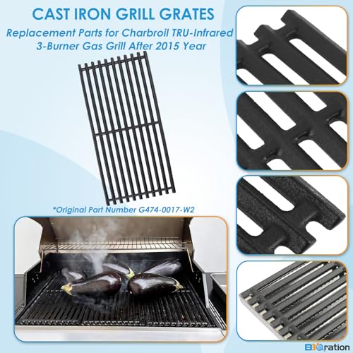 17" Grill Grates and Emitter for Charbroil TRU Infrared 3