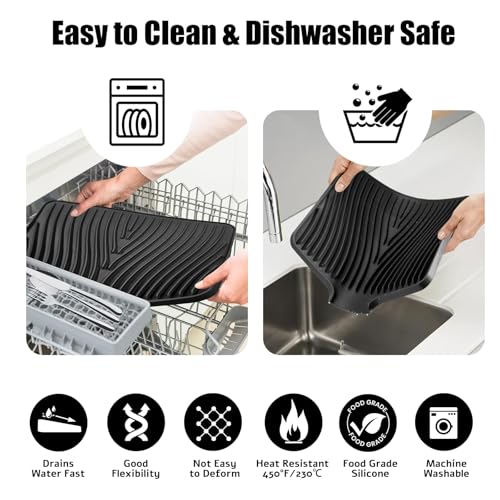 Silicone Dish Drying Mat for Kitchen Counter