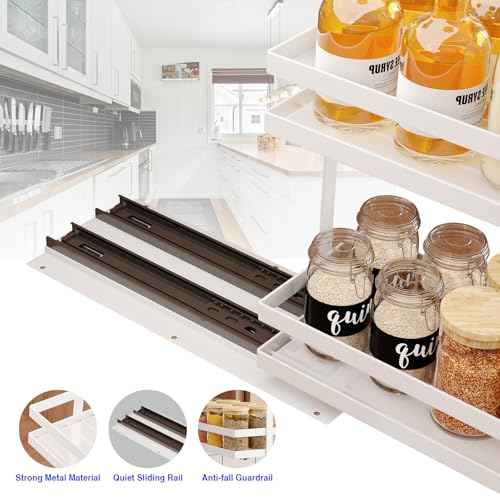 4 Pack Pull Out Spice Rack Organizer for Cabinet (4 Count)