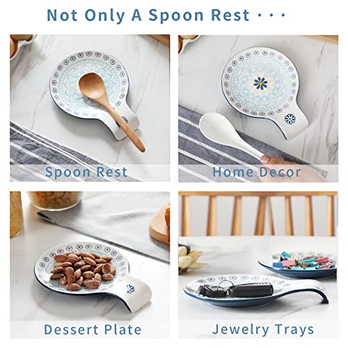Spoon Rest 5.5" Ceramic Spoon Holder for Stove Top