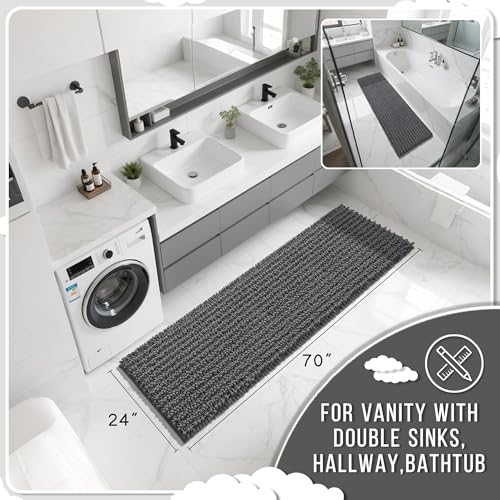 Bathroom Runner Rug 70x24 Inch (11.6667 Sq Ft)