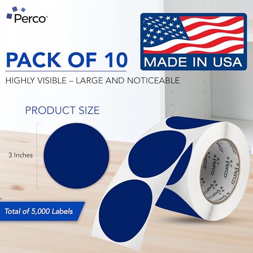 Dark Blue Perforated Round Circle Dot Sticker 3 (10 Count)