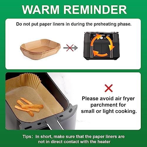 125Pcs Air Fryer Liners Disposable Parchment Paper for Ninja Dual Air Fryer (125 Count)