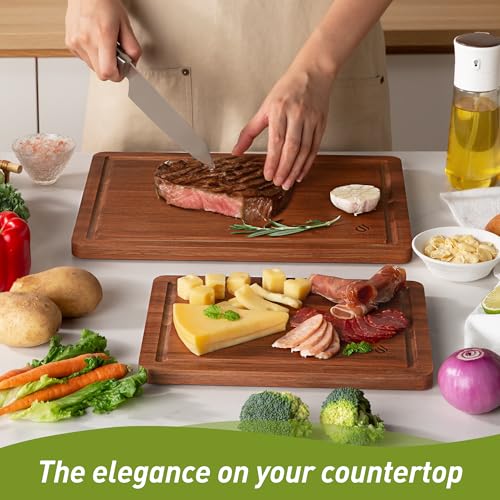 Bamboo Cutting Board Set Non Slip Feet Over Sink Gifts Best Mama Mommy Bonus Busy Mom Ever Christmas Xmas Birthday Law Step Stepmom Stepmother Who Have Everything Good Unique Useful Present (2 Count)