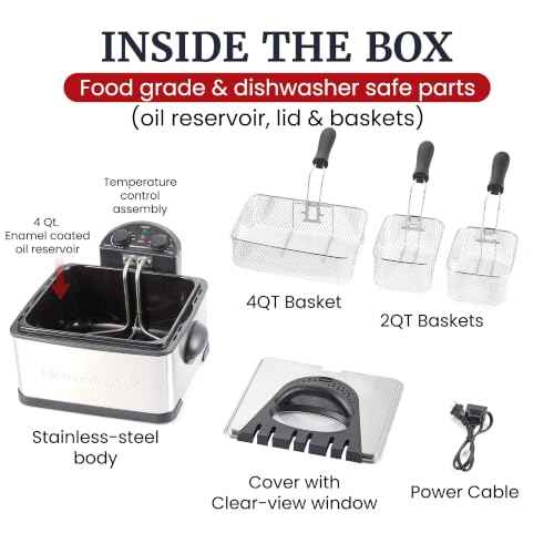 4.5Qt Immersion Deep Fryer (3 Count)