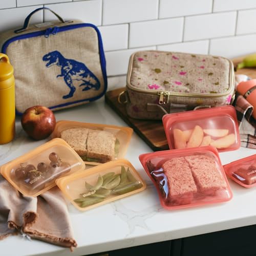 Premium Reusable Silicone Food Storage Bags (6 Count)