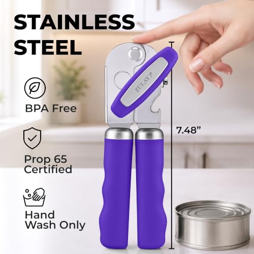 Stainless Steel Swing Open Manual Can Opener Comfortable Grip