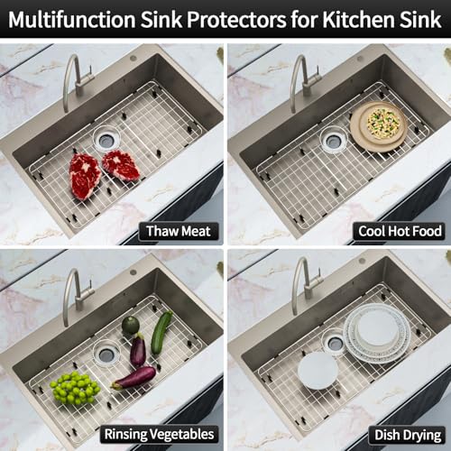 28-7/8" x 14-3/8" Stainless Steel Sink Protector, Sink Grate for Bottom