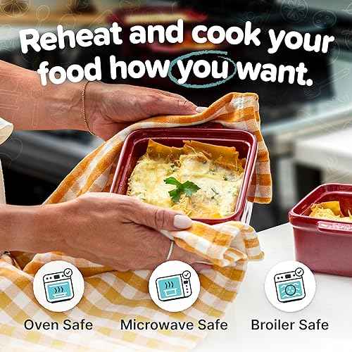 5x5" Ceramic Baking Dishes with Lids (2 Count)