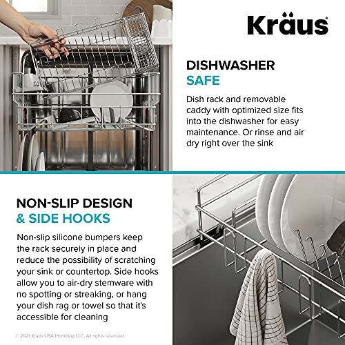 Workstation Kitchen Sink Dish Drying Rack Drainer and Utensil Holder