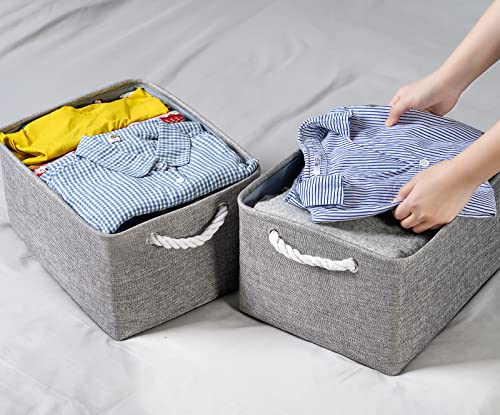 Storage Bins Medium 3 Pack Storage Baskets for Organizing Shelves (3 Count)