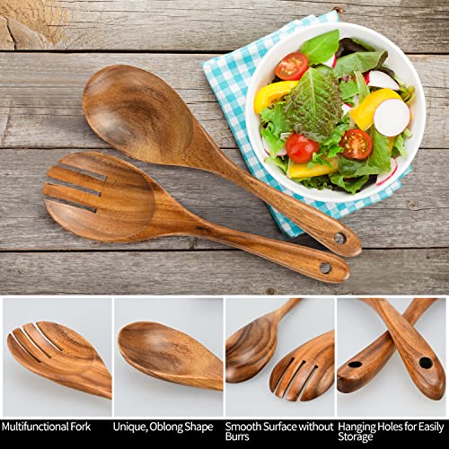 10.2in Wood Salad Servers