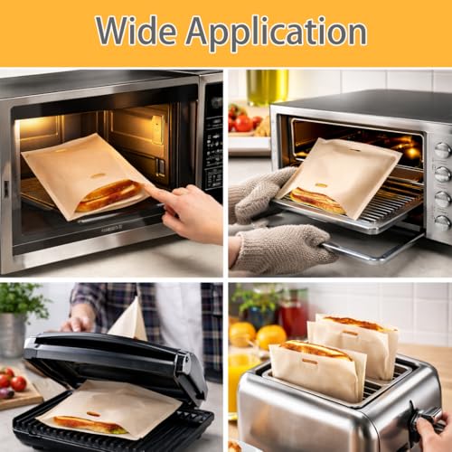 Reusable Non Stick Toaster Bags 12 Pack (12 Count)