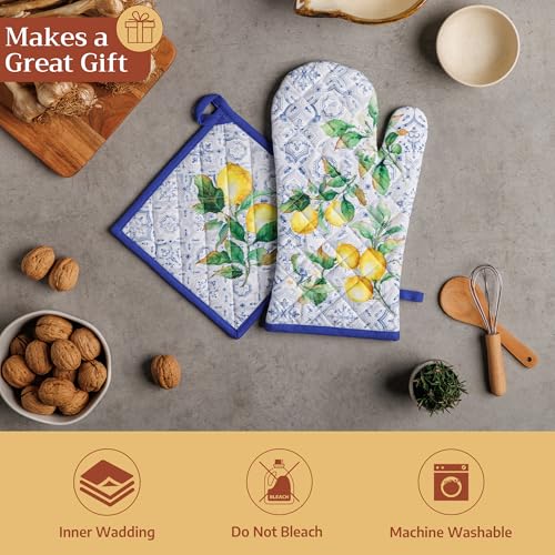 100% Cotton Oven Mitt & Pot Holder Set (2 Count)