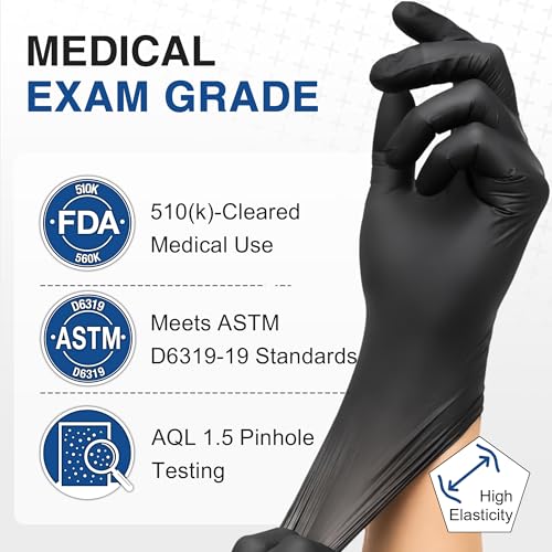 Black Nitrile Gloves (100 Count)