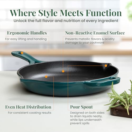 Enameled Cast Iron Skillet