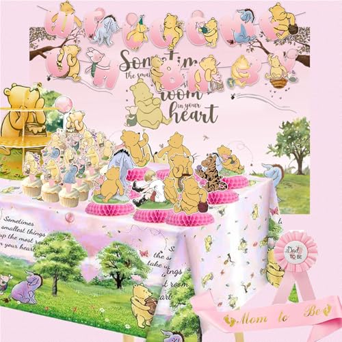 Pink Classic Winnie Baby Shower Decorations Kit