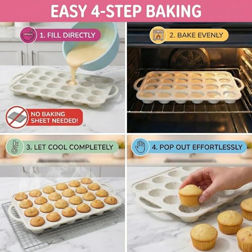 Silicone Mini Muffin Pan for Baking
