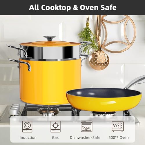 Lux 13pc Forged Lightweight Nonstick Ceramic Cookware Set