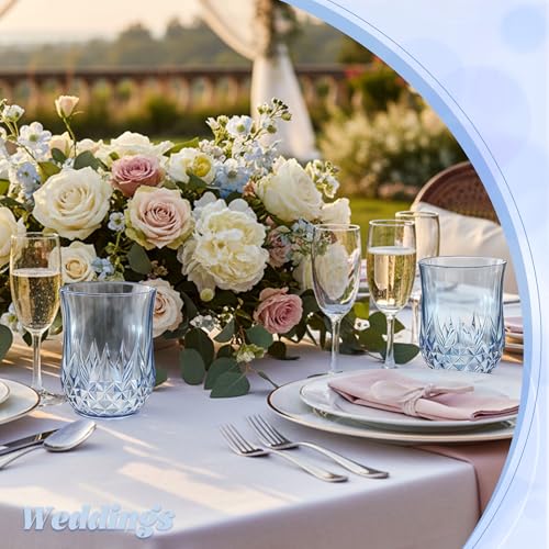 100 Pack Plastic Stemless Wine Glasses (100 Count)
