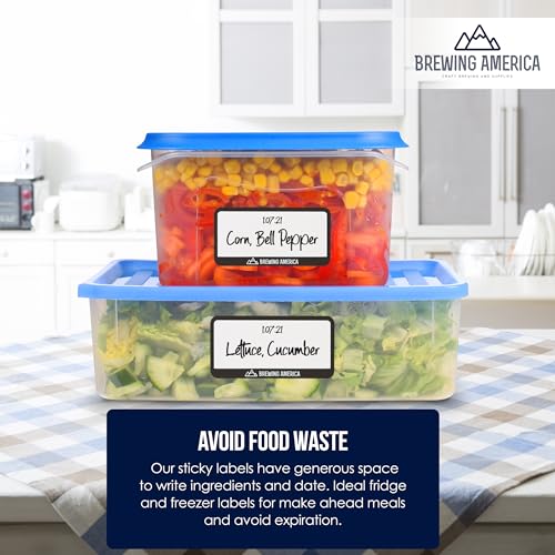 Dissolvable Food Labels for Food Containers (250 Count)