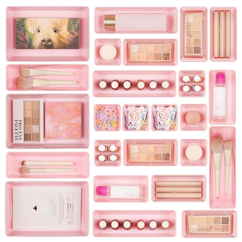 25 Pack Plastic Drawer Organizers with Non (25 Count)