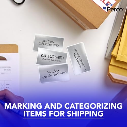 Metallic Silver 3x5 Inch Perforated Sticker Labels