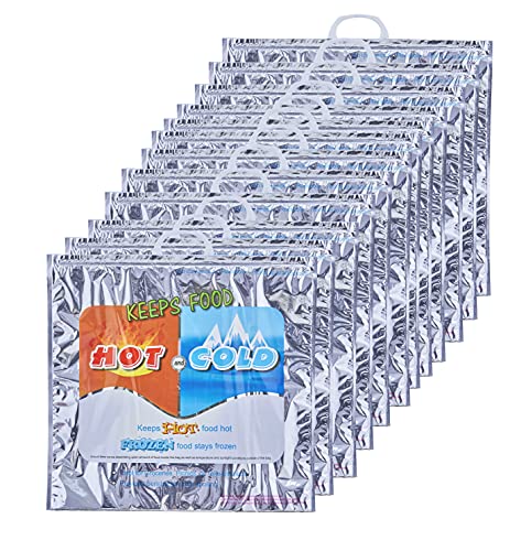 Hot and Cold Insulated Bags for Food Delivery (12 Count)