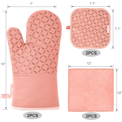 Oven Mitts and Pot Holders 6pcs Set