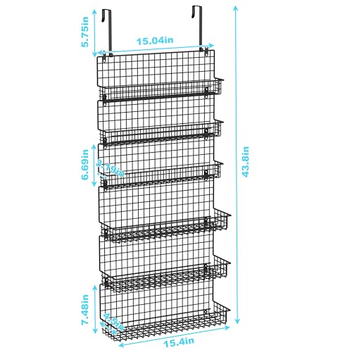 6 Tier Spice Rack Organizer with Door Hook