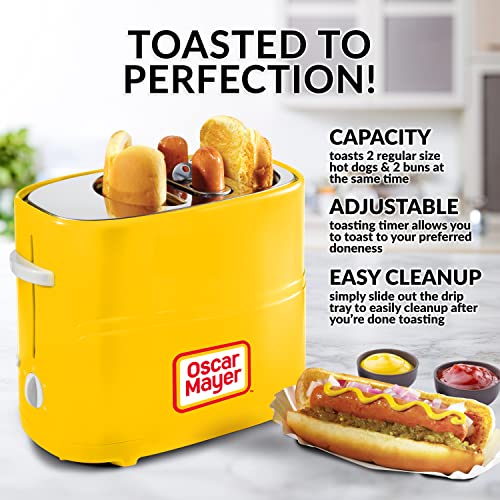 Oscar Mayer 2 Slot Hot Dog and Bun Toaster with Mini Tongs