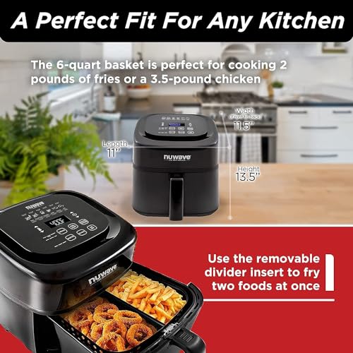 Brio 6 Quart Digital Air Fryer Including Non