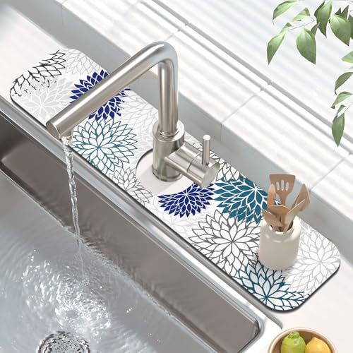 2PCS 16" x 24" Dish Drying Mat & 24" x 5.5" Sink Splash Guard