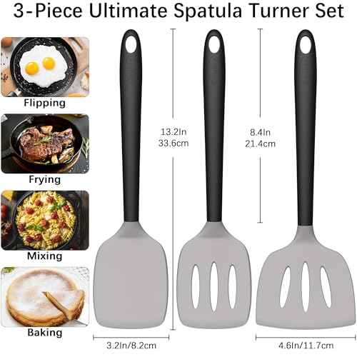 3 Pack Silicone Spatula Set (3 Count)