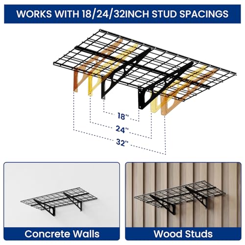 1 Pack 2x4ft Garage Shelving Wall